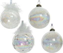 Kerstbal glas d8 cm helder a4 kerst