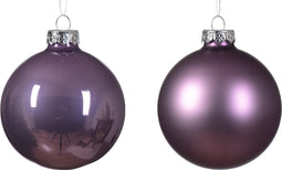 Kerstbal glas d8 cm klila ass 6st kerst