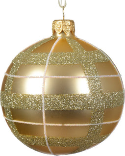 Kerstbal glas d8 cm licht goud a2 I kerst