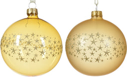 Kerstbal glas d8 cm licht goud a2 kerst