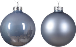 Kerstbal glas d8 cm mblw ass 6st kerst