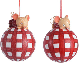 Kerstbal glas d8 cm multi a2 kerst