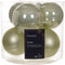 Kerstbal glas d8 cm wit mint 6st