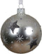 Kerstbal glas d8 cm zilver Q