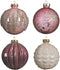 Kerstbal glas d8cm gl-mat roze a3