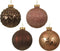 Kerstbal glas d8cm velours roze