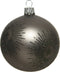 Kerstbal glas d8cm warm grijs