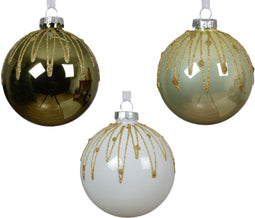 Kerstbal glas d8l8 cm a3 E
