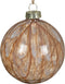 Kerstbal glas d8l8h8 cm pec.bruin