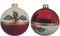 Kerstbal glas hulst d8 cm k.rood a2