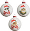 Kerstbal glas kat hoed d8 cm wit a3