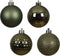 Kerstbal kunststof assorted rosemary green