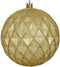 Kerstbal kunststof d10 cm antiek goud