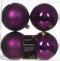 Kerstbal kunststof d10 cm vlt 4st kerst