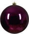 Kerstbal kunststof d14 cm violet kerst