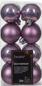 Kerstbal kunststof d4 cm klila 16st kerst