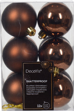 Kerstbal kunststof d6 cm esprss 12st kerst