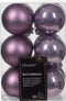Kerstbal kunststof d6 cm klila 12st kerst