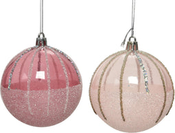 Kerstbal kunststof d8 cm a2 kerst