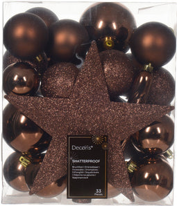 Kerstbal kunststof d8 cm esprss 33st kerst