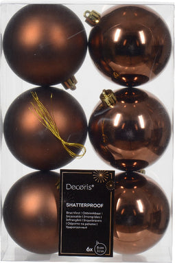 Kerstbal kunststof d8 cm esprss 6st kerst