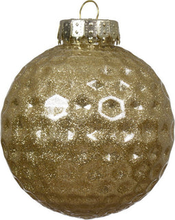 Kerstbal kunststof d8 cm licht goud I