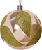 Kerstbal kunststof d8 cm poederroze kerst