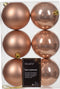 Kerstbal kunststof d8 cm rose 6st kerst