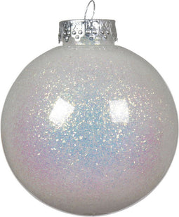 Kerstbal kunststof d8 cm transparant II
