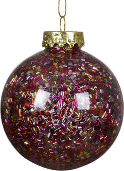 Kerstbal kunststof d8 cm transparant