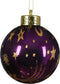 Kerstbal kunststof d8l8 cm violet kerst