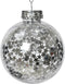 Kerstbal kunststof d8l8 cm zilver kerst