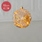 Kerstbal met 15 LED lampjes - 10cm - Amber glas