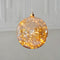 Kerstbal met 30 LED lampjes - 14cm - Amber glas