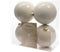 Kerstbal plastic glans-mat 100mm wolwit