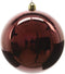 Kerstbal plastic glans ossenbloed 140 mm