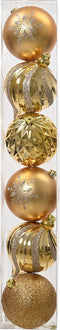 Kerstbal plc d15 cm licht goud 6st kerst