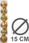 Kerstbal plc d15 cm licht goud 6st kerst