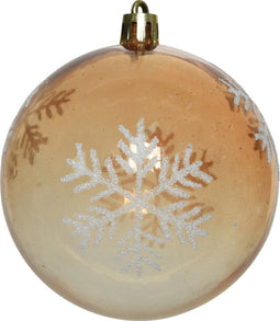 Kerstbal plc d8cm camel bruin