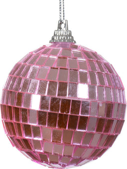 Kerstballen foam d6l6 cm fuchsia kerst