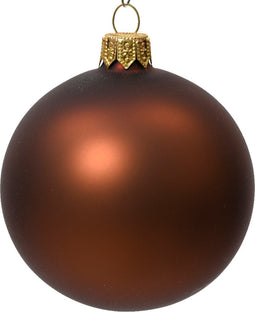 Kerstballen glas d10 cm espresso 4st kerst
