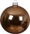 Kerstballen glas d10 cm pec.bruin 4st R