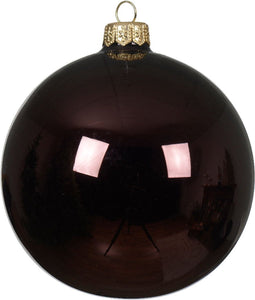 Kerstballen glas d10 cm z.trffl 4st X