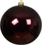 Kerstballen glas d15 cm donker mauve G