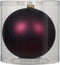 Kerstballen glas d15 cm donker mauve H