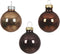 Kerstballen glas d3.5 cm bruin 16st