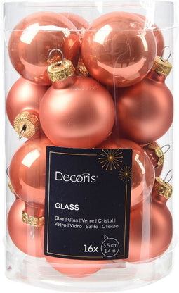 Kerstballen glas d3.5 cm pmpn 16st