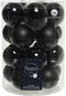 Kerstballen glas d6 cm zwart 20st kerst