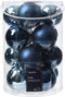 Kerstballen glas d8 cm blauw 16st