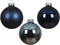 Kerstballen glas d8 cm blauw 16st
